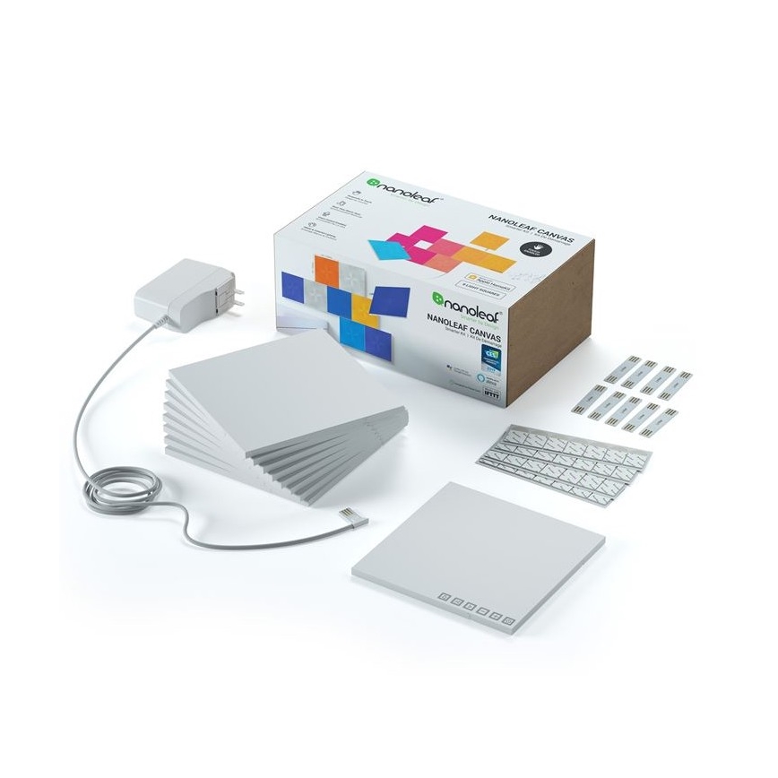 Nanoleaf - LOT 9x Panneau RGB à intensité variable CANVAS LED/1W/230V 1200-6500K Wi-Fi