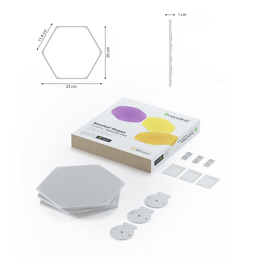 Nanoleaf - SET 3x Panneau dimmable LED RGB SHAPES HEXAGONS LED/2W/230V Wi-Fi
