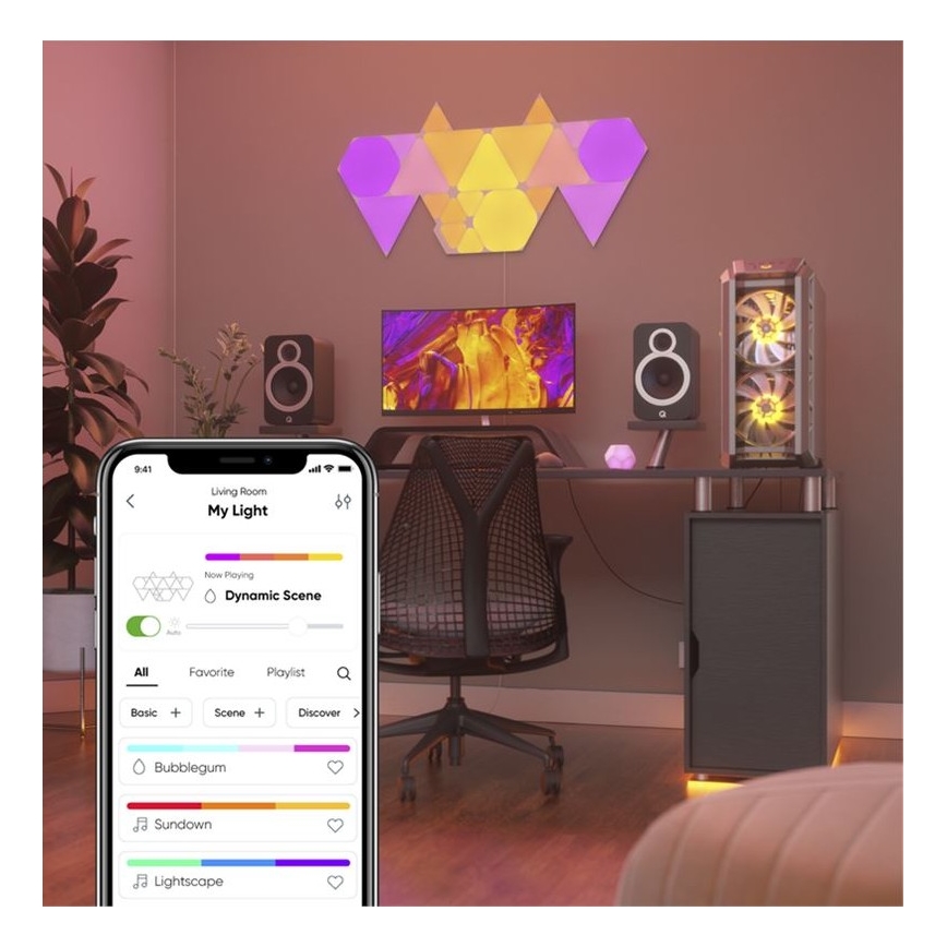 Nanoleaf - PACK 9x Panneau à intensité variable LED RGB TRIANGLES LED/1,5W/230V Wi-Fi