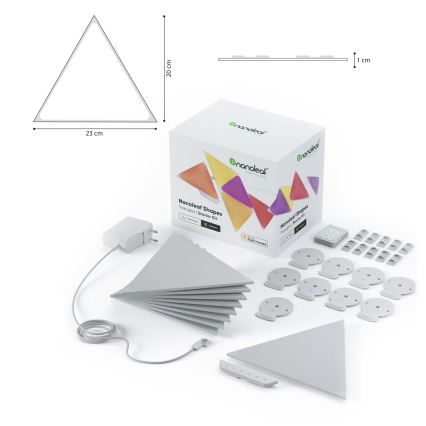 Nanoleaf - PACK 9x Panneau à intensité variable LED RGB TRIANGLES LED/1,5W/230V Wi-Fi
