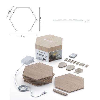 Nanoleaf - LOT 7x Panneau à intensité variable LED HEXAGONS LED/2W/230V Wi-Fi