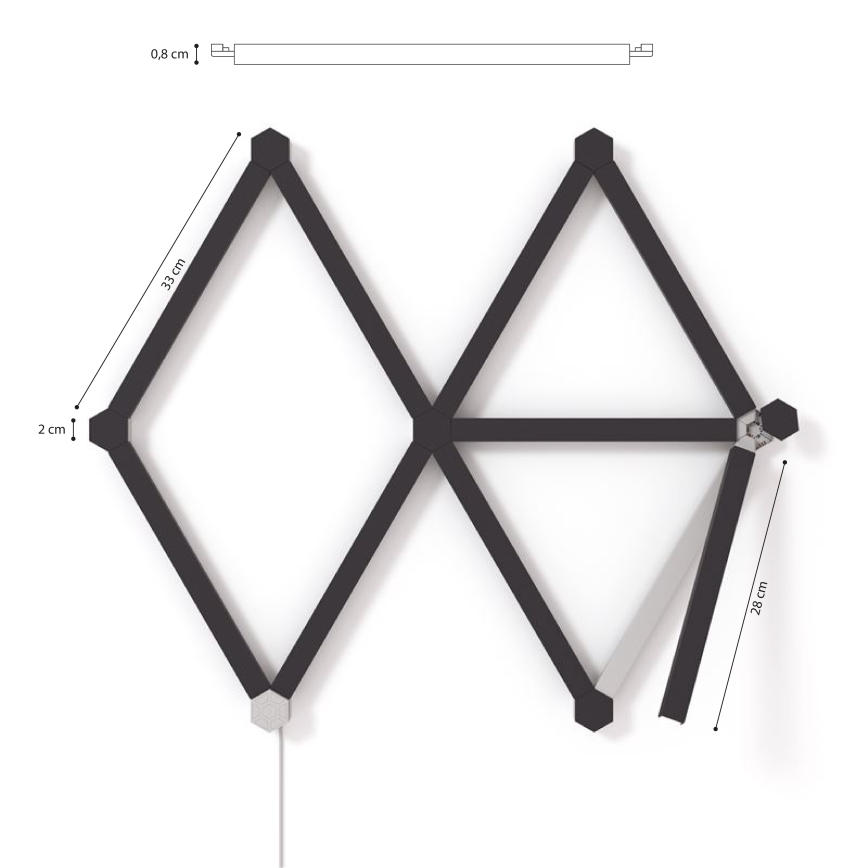 Nanoleaf - Lot x9 cache-rail LINES noir mat