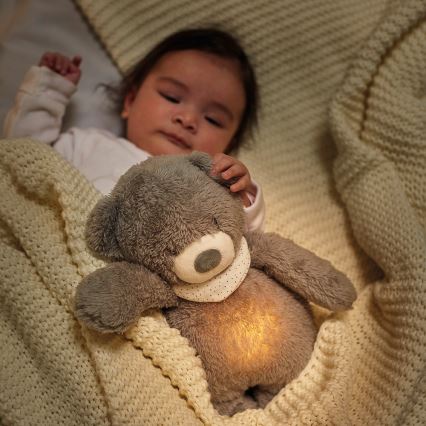 Nattou - Doudou avec mélodie et lumière SLEEPY BEAR 4en1 beige