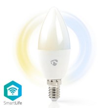 Nedis - Ampoule à intensité variable SmartLife LED  E14/4,5W/230V Wi-Fi 2700-6500K