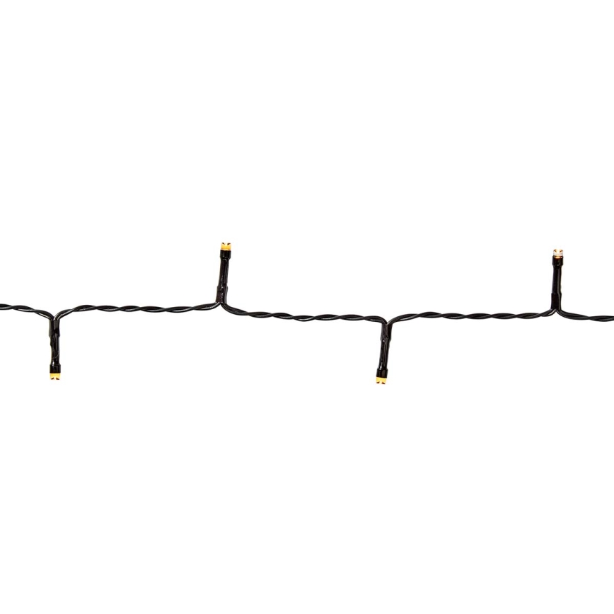 Guirlande LED de Noël d'extérieur 96xLED/7 fonctions/3xAA 7,7 m IP44 blanc chaud