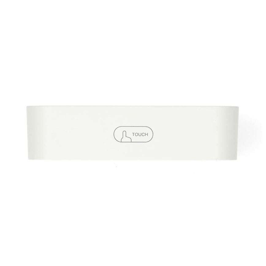 Horloge numérique avec alarme, thermomètre et hygromètre — fonctionne avec 2 piles AA — blanc