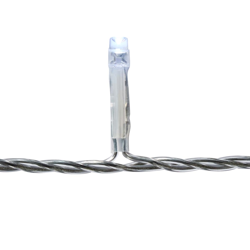 Rideau lumineux LED d'extérieur 180 LED, 7 fonctions, 10,9 m, IP44, blanc froid