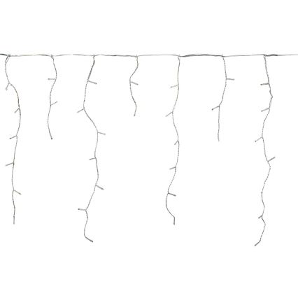 Rideau lumineux LED d'extérieur 180 LED, 7 fonctions, 10,9 m, IP44, blanc froid