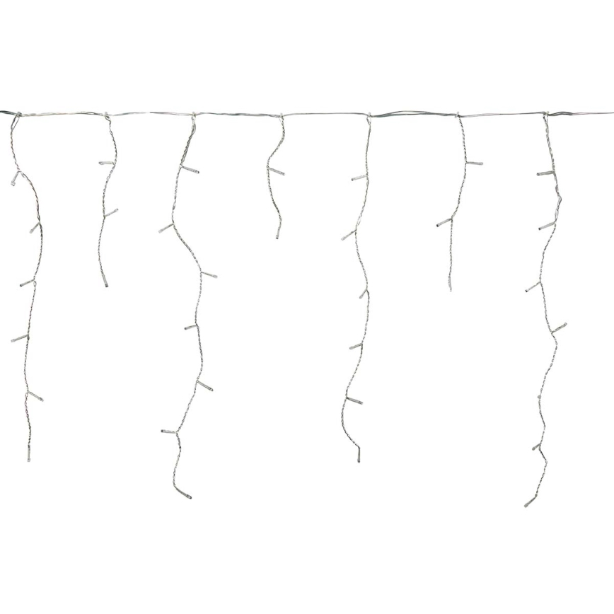 Rideau lumineux LED d'extérieur 180 LED, 7 fonctions, 10,9 m, IP44, blanc froid