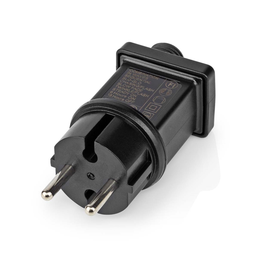 Rideau lumineux LED d'extérieur pour Noël 360 LED/7 fonctions, 14 m, IP44, blanc chaud
