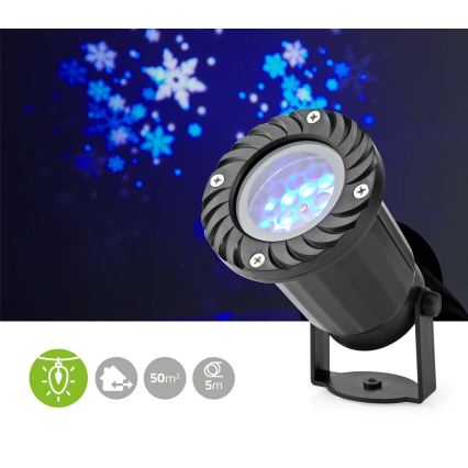 Projecteur extérieur de flocons de neige LED de Noël 5W/230V IP44