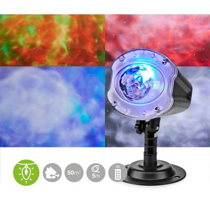 Projecteur laser LED 6W/230V IP65 + télécommande