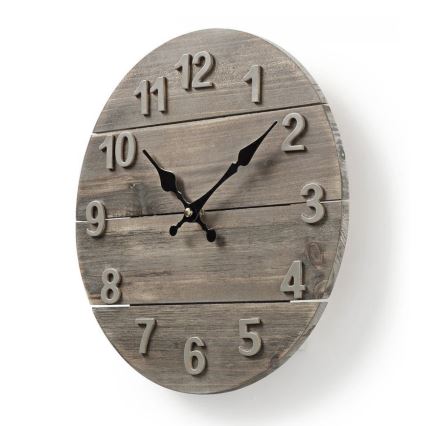 Horloge murale 1xAA/1,5V épicéa 30 cm