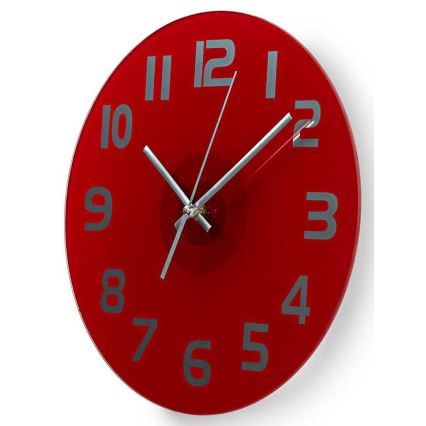 Horloge murale 1xAA rouge