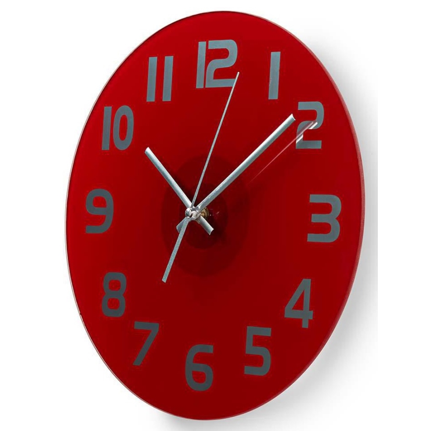 Horloge murale 1xAA rouge