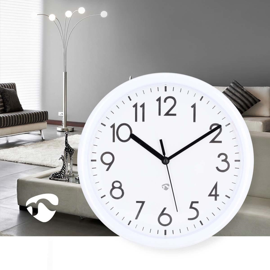 Horloge murale d. 22 cm 1xAA blanc