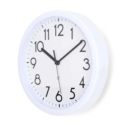 Horloge murale d. 22 cm 1xAA blanc
