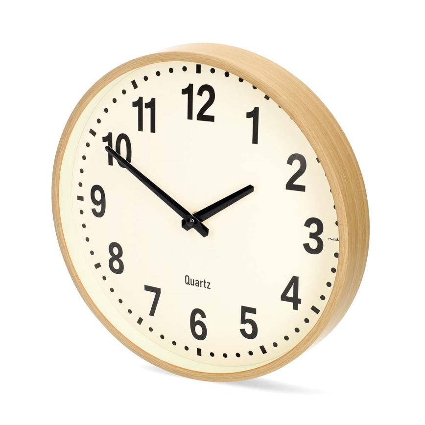 Horloge murale Ø 30,8 cm, 1xAA, en bois