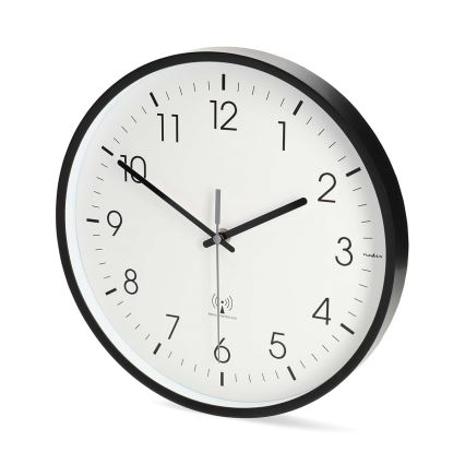 Horloge murale Ø 30,5 cm, 1 pile AA, noire