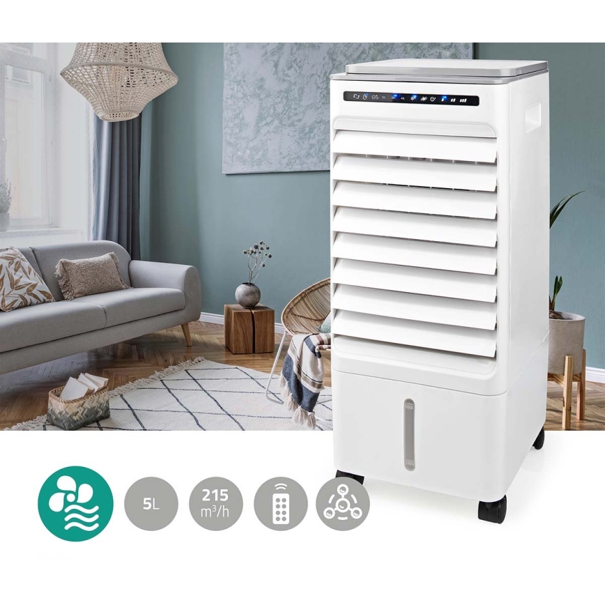 Rafraîchisseur d'air 65W/230V blanc + télécommande