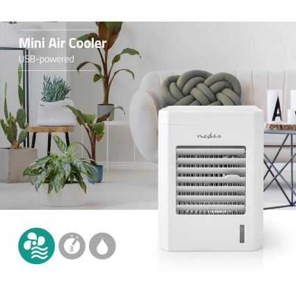 Nedis COOL3WT - Rafraîchisseur d'air 5,2W/USB blanc