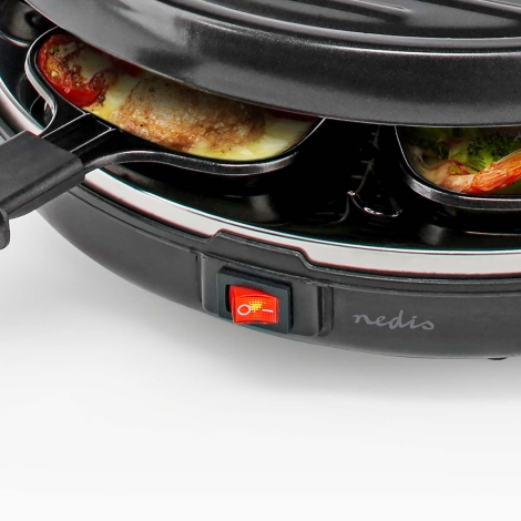 Nedis FCRA210FBK6 - Appareil à raclette avec accessoires 800W/230V
