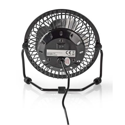 Ventilateur de table 3W/USB 10 cm noir