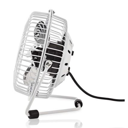 Ventilateur de table 3 W/USB 10 cm blanc
