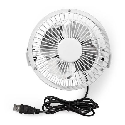 Ventilateur de table 3 W/USB 10 cm blanc