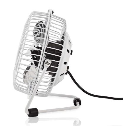 Ventilateur de table 3W/USB 10 cm blanc