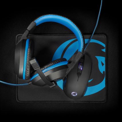 Set gaming 3en1 noir/bleu