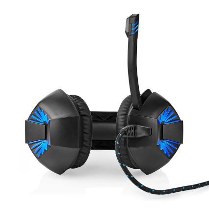 Casque gaming LED avec micro noir/bleu