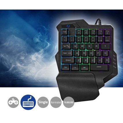 Clavier gaming à une main LED RGB 5V