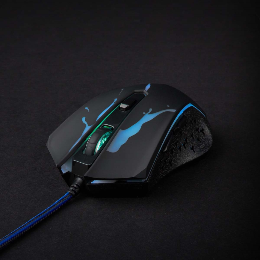 Souris gaming LED 1200/1800/2400/3600 DPI 6 boutons noir