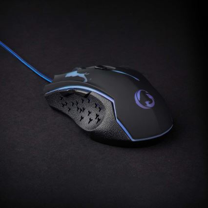 Souris gaming LED 1200/1800/2400/3600 DPI 6 boutons noir