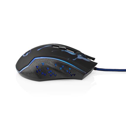 Souris gaming LED 1200/1800/2400/3600 DPI 6 boutons noir