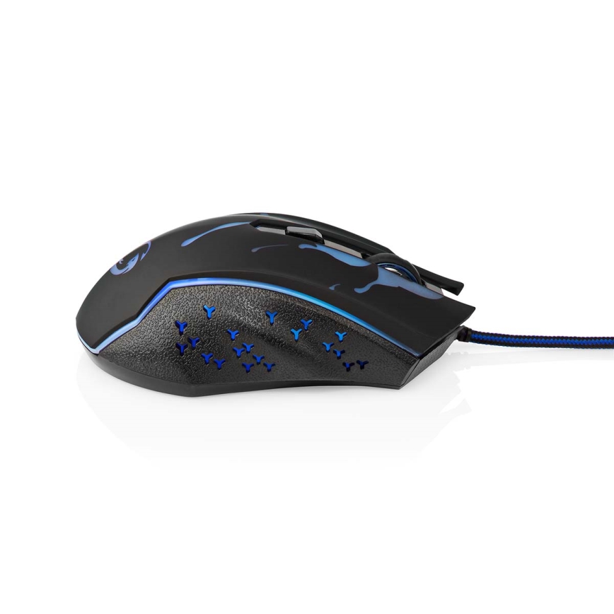 Souris gaming LED 1200/1800/2400/3600 DPI 6 boutons noir