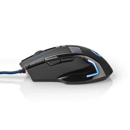 Souris gaming 800/1600/2400/4000 DPI 8 boutons noir