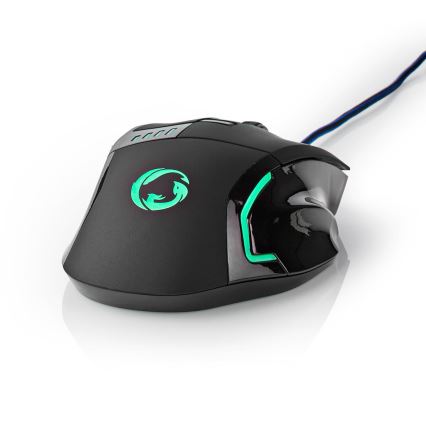 Souris gaming 800/1600/2400/4000 DPI 8 boutons noir