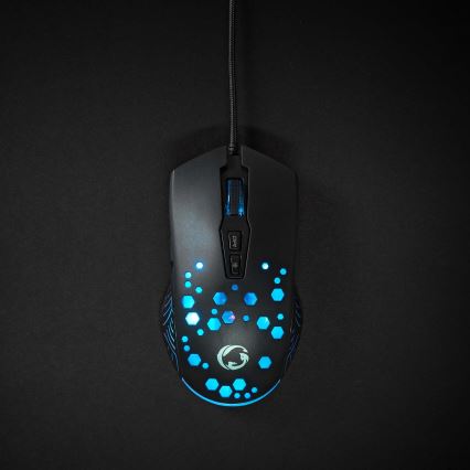 Souris gaming LED 800/1200/2400/3200/4800/7200 DPI 7 boutons noir