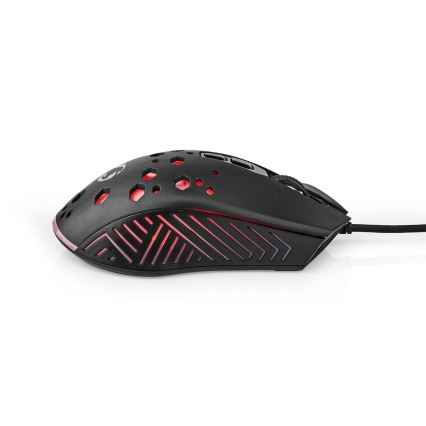 Souris gaming LED 800/1200/2400/3200/4800/7200 DPI 7 boutons noir