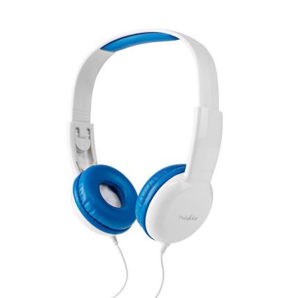 Casque filaire bleu / blanc