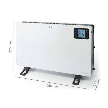 Chauffage électrique/convecteur 750/1250/2000W/230V Wi-Fi Tuya + télécommande