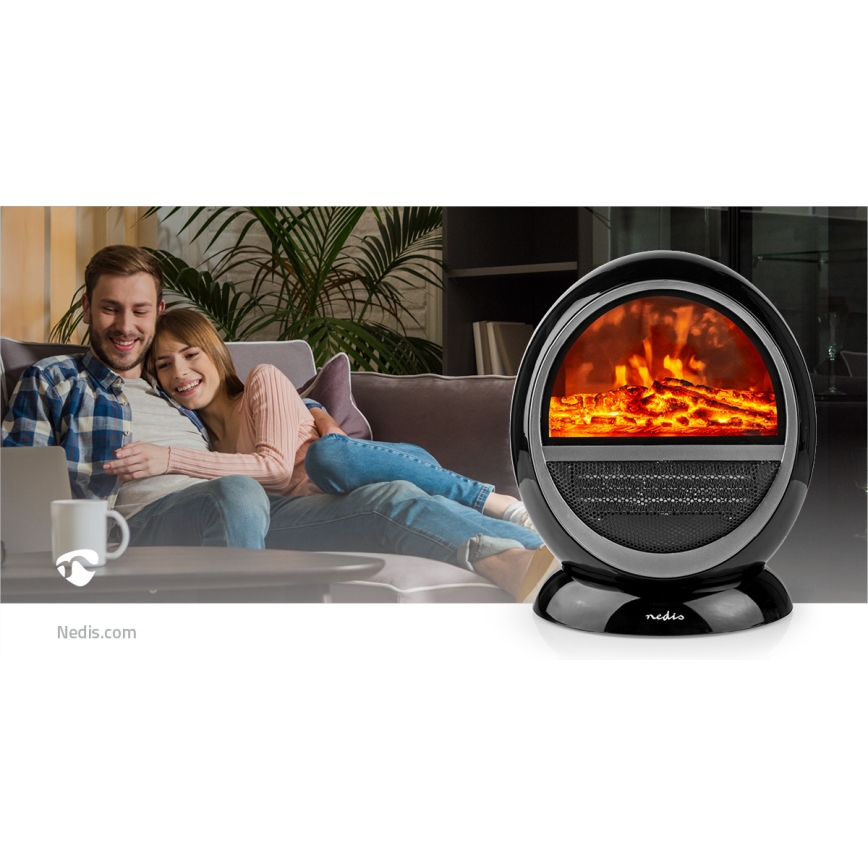 Ventilateur avec élément chauffant en céramique 1000/1500W/230V noir