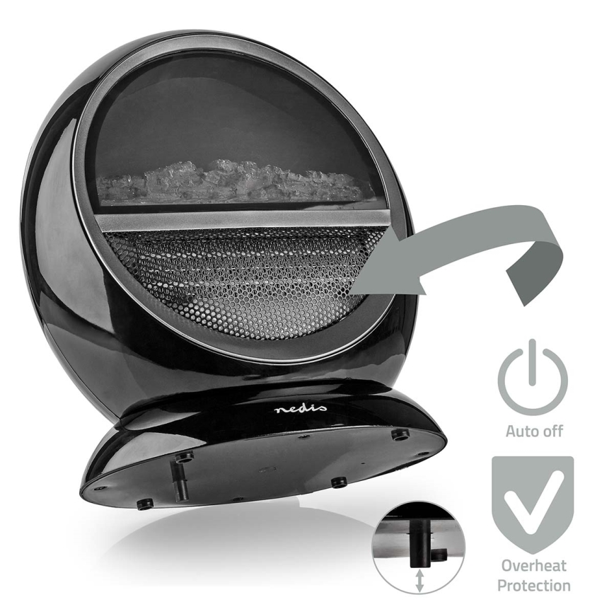 Ventilateur avec élément chauffant en céramique 1000/1500W/230V noir