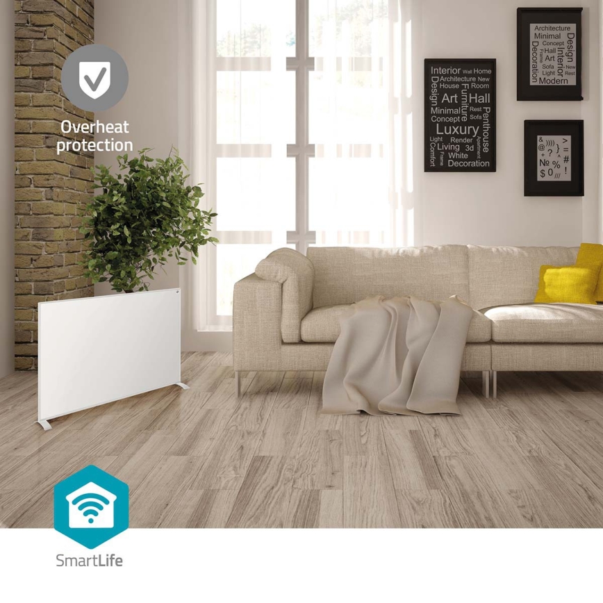 Panneau chauffant infrarouge 700W/230V 120x62 cm IP44 Wi-Fi Tuya + télécommande