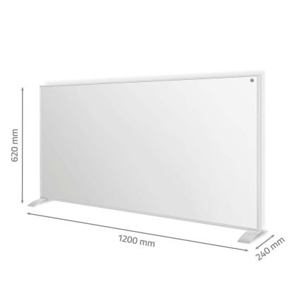 Panneau chauffant infrarouge 700W/230V 120x62 cm IP44 Wi-Fi Tuya + télécommande