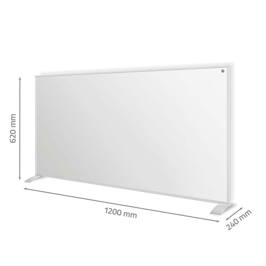 Panneau chauffant infrarouge 700W/230V 120x62 cm IP44 Wi-Fi Tuya + télécommande