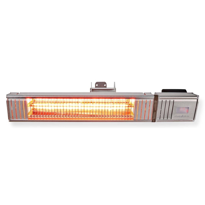 Élément chauffant électrique extérieur 2000 W/230 V IP65 + Télécommande