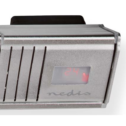 Élément chauffant électrique extérieur 2000 W/230 V IP65 + Télécommande